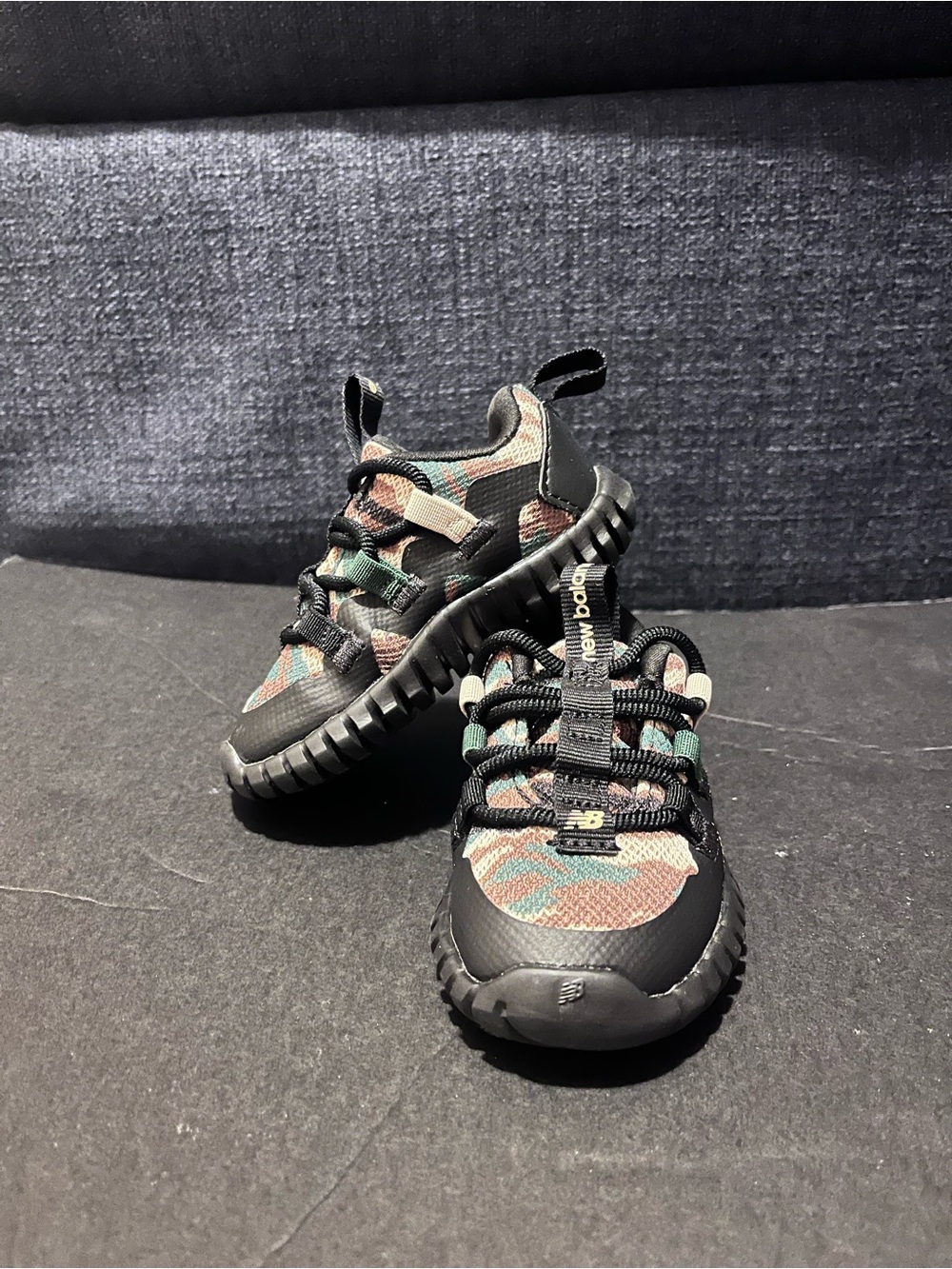 New Balance Kids Camouflage Trail Sneakers - Black Green Brown Tan